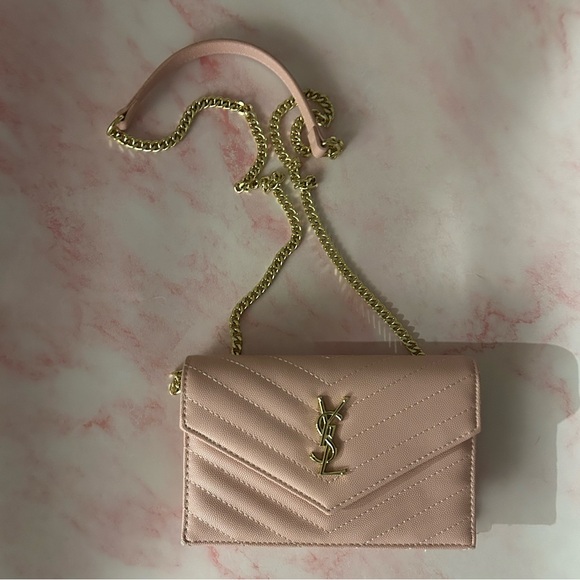 Yves Saint Laurent Blush Quilted Crossbody Bag YSL - Picture 2 of 7